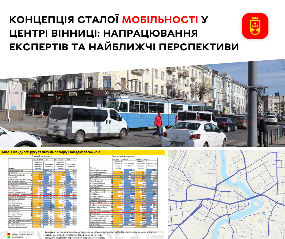 Концепція сталої мобільності у центрі Вінниці: напрацювання експертів та найближчі перспективи